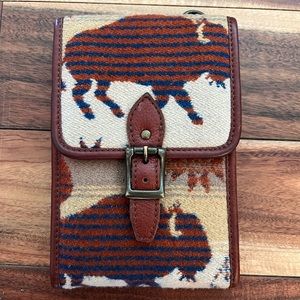 Pendleton Crossbody Wallet Wool Buffalo Aztec Western